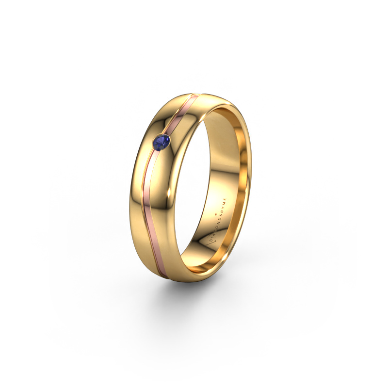 Image of Wedding ring WH0905L35X 585 gold ±0.20x0.07 in Sapphire