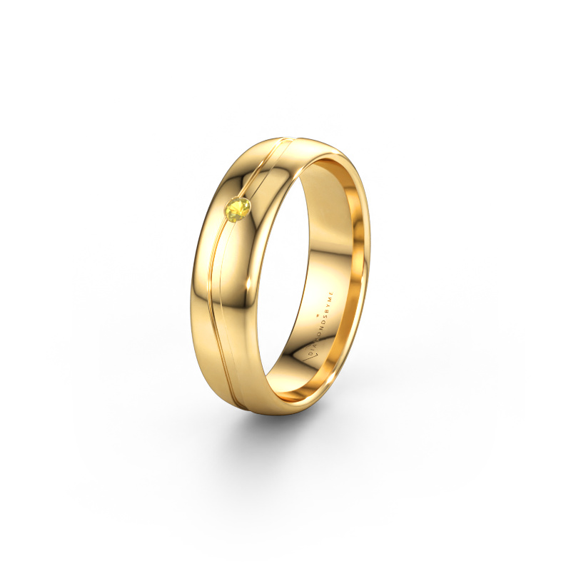 Immagine di Fede nuziale WH0905L35X 585 oro ±5 x 1,7 mm Zaffiro giallo