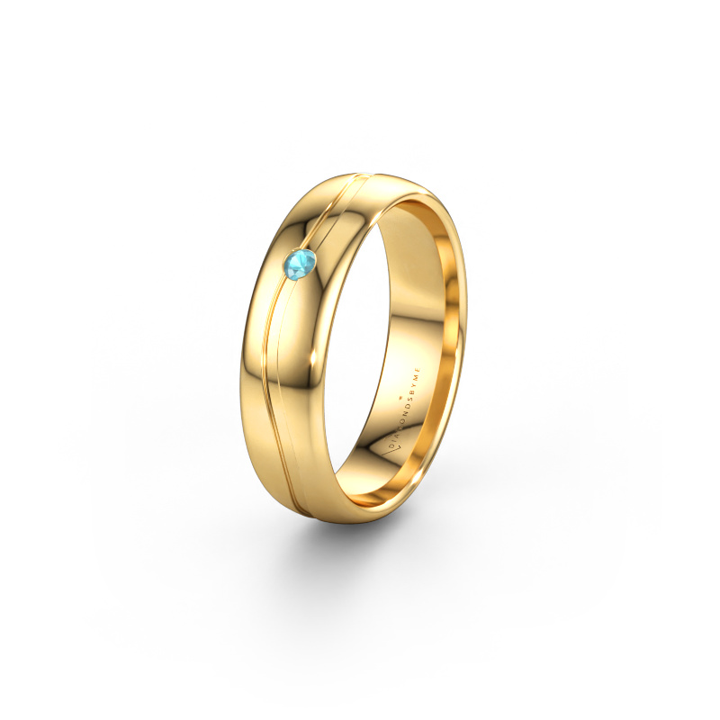 Immagine di Fede nuziale WH0905L35X 585 oro ±5 x 1,7 mm Topazio blu