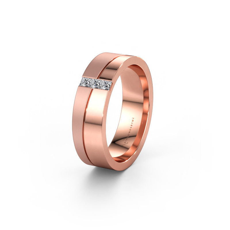 Immagine di Fede nuziale WH0906L16A 585 oro rosa ±6 x 1,7 mm Diamante