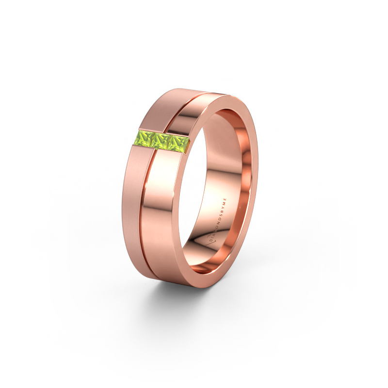 Immagine di Fede nuziale WH0906L16A 585 oro rosa ±6 x 1,7 mm Peridoto