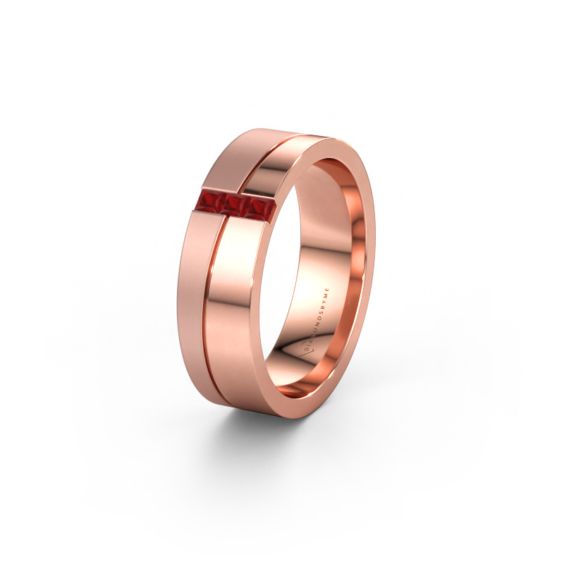 Immagine di Fede nuziale WH0906L16A 585 oro rosa ±6 x 1,7 mm Rubino