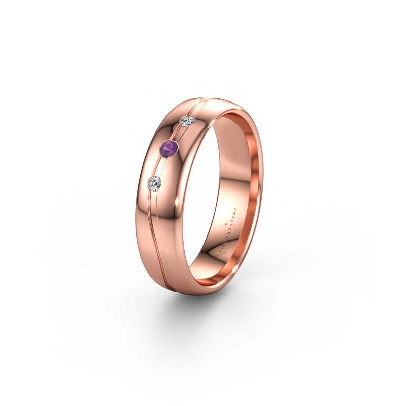 Immagine di Anello dell'amicizia WH0907L35X 585 oro rosa ±5 x 1,4 mm Ametista