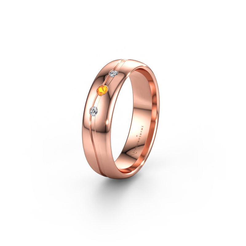 Immagine di Anello dell'amicizia WH0907L35X 585 oro rosa ±5 x 1,4 mm Citrino