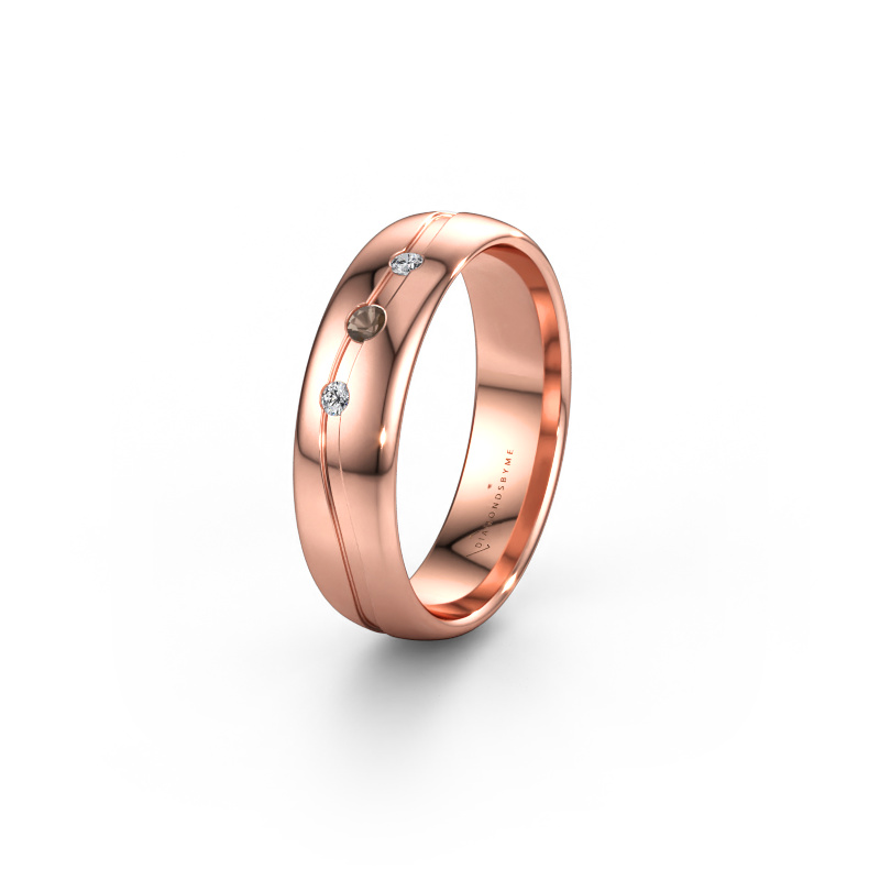 Immagine di Anello dell'amicizia WH0907L35X 585 oro rosa ±5 x 1,4 mm Quarzo fumé