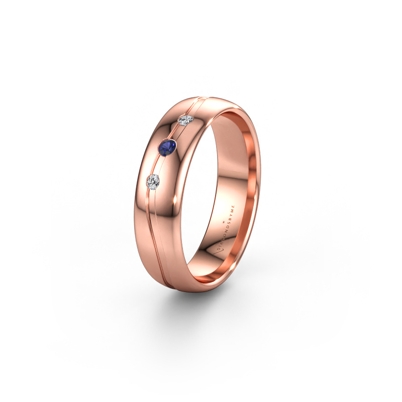 Immagine di Anello dell'amicizia WH0907L35X 585 oro rosa ±5 x 1,4 mm Zaffiro