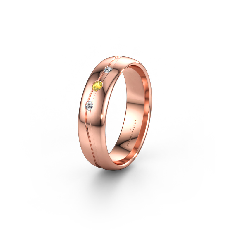 Immagine di Anello dell'amicizia WH0907L35X 585 oro rosa ±5 x 1,4 mm Zaffiro giallo