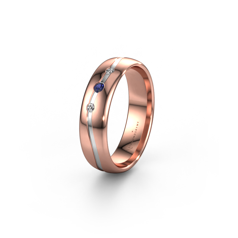 Image of Friendship ring WH0907L35X 585 rose gold ±0.20x0.05 in Sapphire