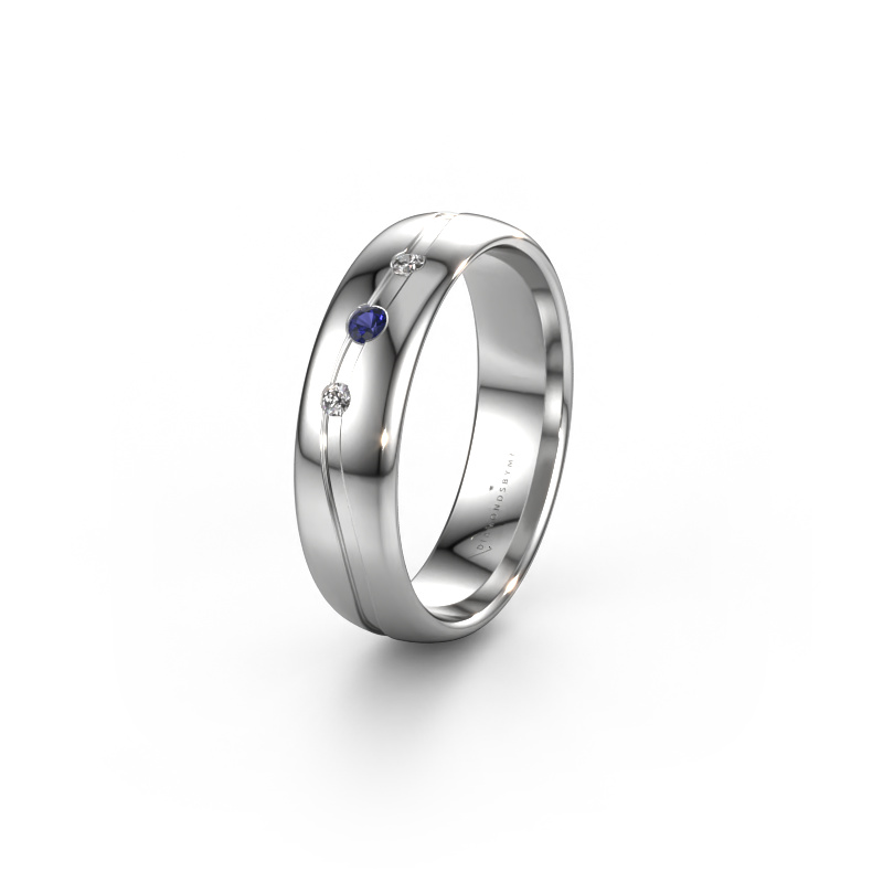 Image of Friendship ring WH0907L35X 950 platinum ±5x1.4 mm Sapphire