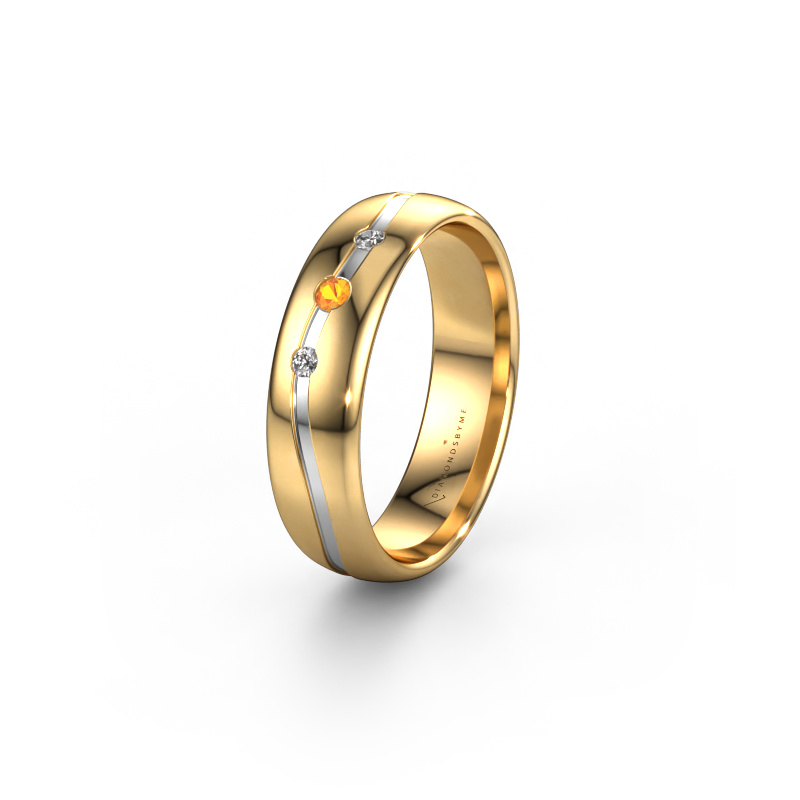 Image of Friendship ring WH0907L35X 585 gold ±0.20x0.05 in Citrin