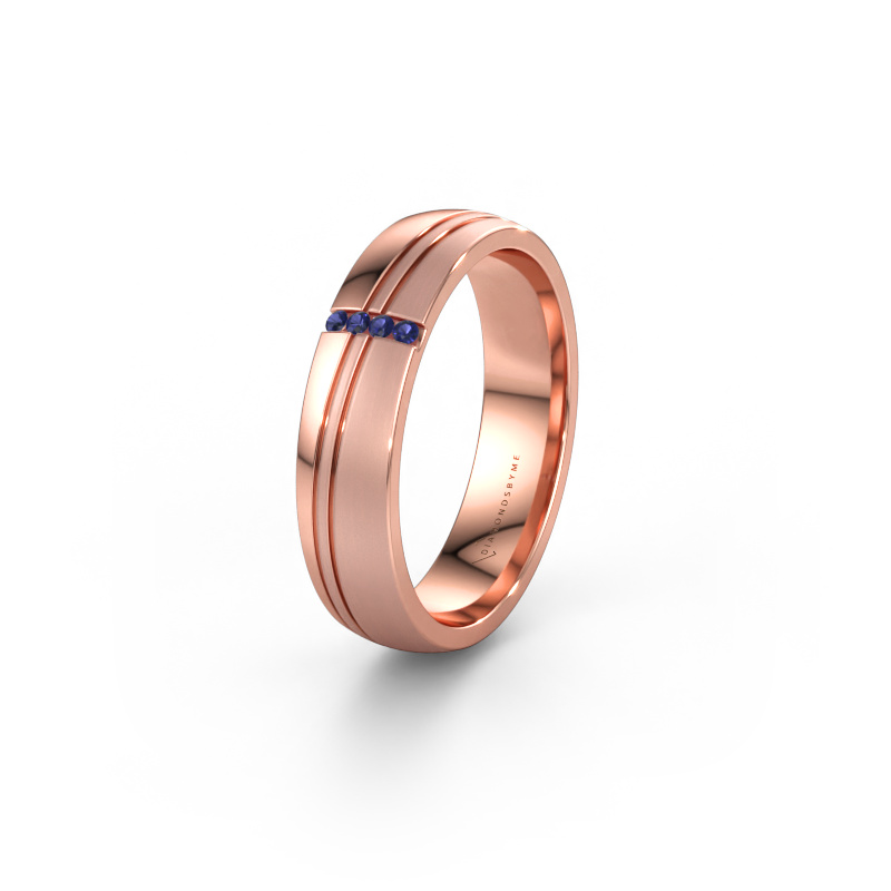 Immagine di Fede nuziale WH0909L25X 585 oro rosa ±5 x 1,5 mm Zaffiro