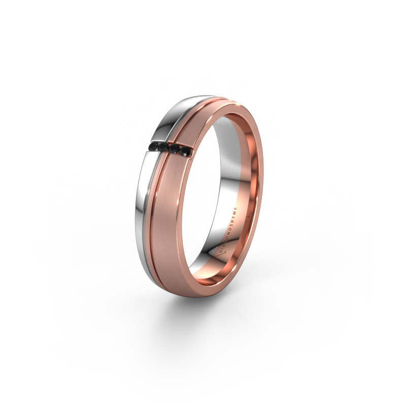 Bild von Ehering WH0909L25X 585 Roségold ±5x1.5 mm Schwarz Diamant