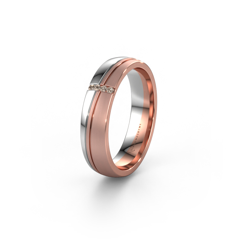 Bild von Ehering WH0909L25X 585 Roségold ±5x1.5 mm Braun Diamant