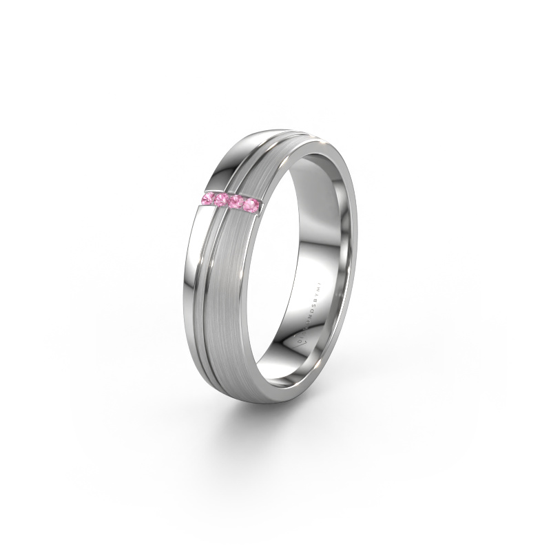 Image de Bague de mariage WH0909L25X 950 platine ±5x1.5 mm Saphir rose