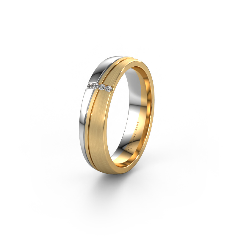 Image of Weddings ring WH0909L25X 585 gold ±5x1.5 mm Lab-grown diamond