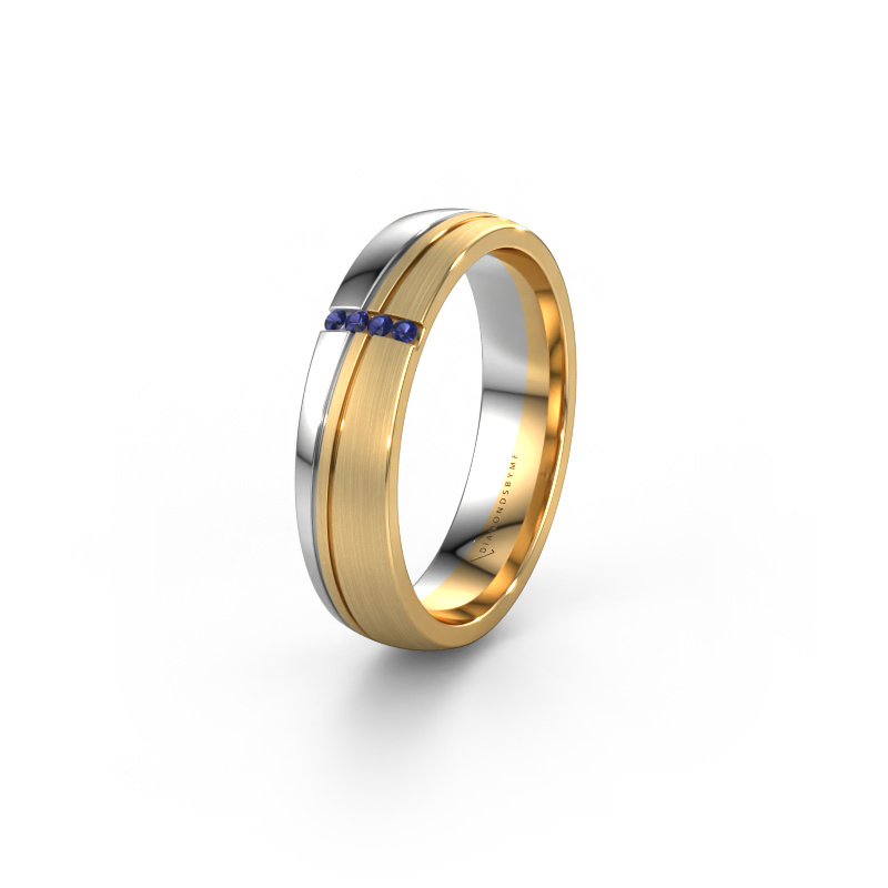 Image de Bague de mariage WH0909L25X 585 or jaune ±5x1.5 mm Saphir