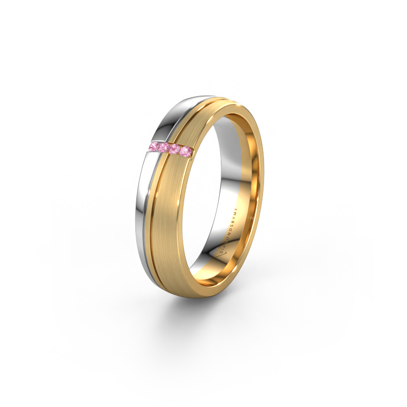 Image of Weddings ring WH0909L25X 585 gold ±0.20x0.06 in Pink sapphire