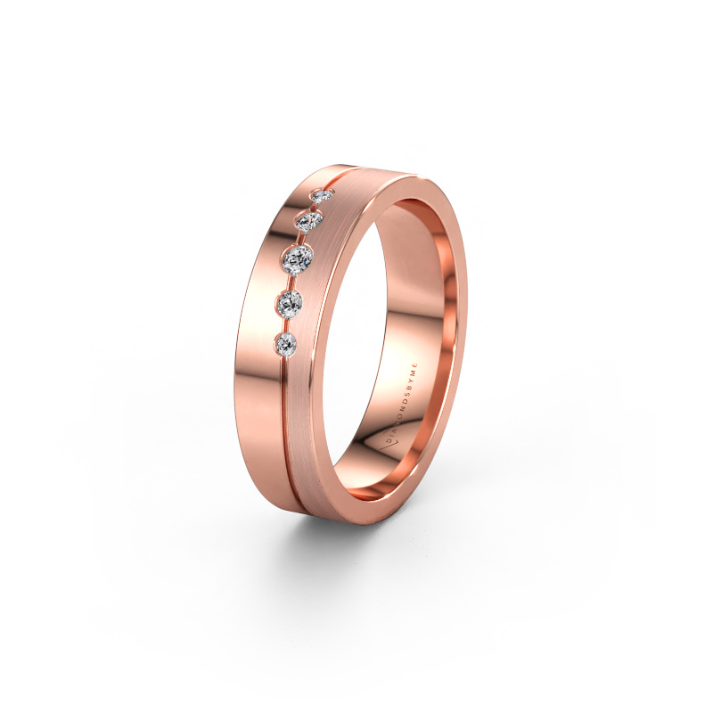Immagine di Fede nuziale WH0924L15APM 585 oro rosa ±5 x 1,7 mm Diamante