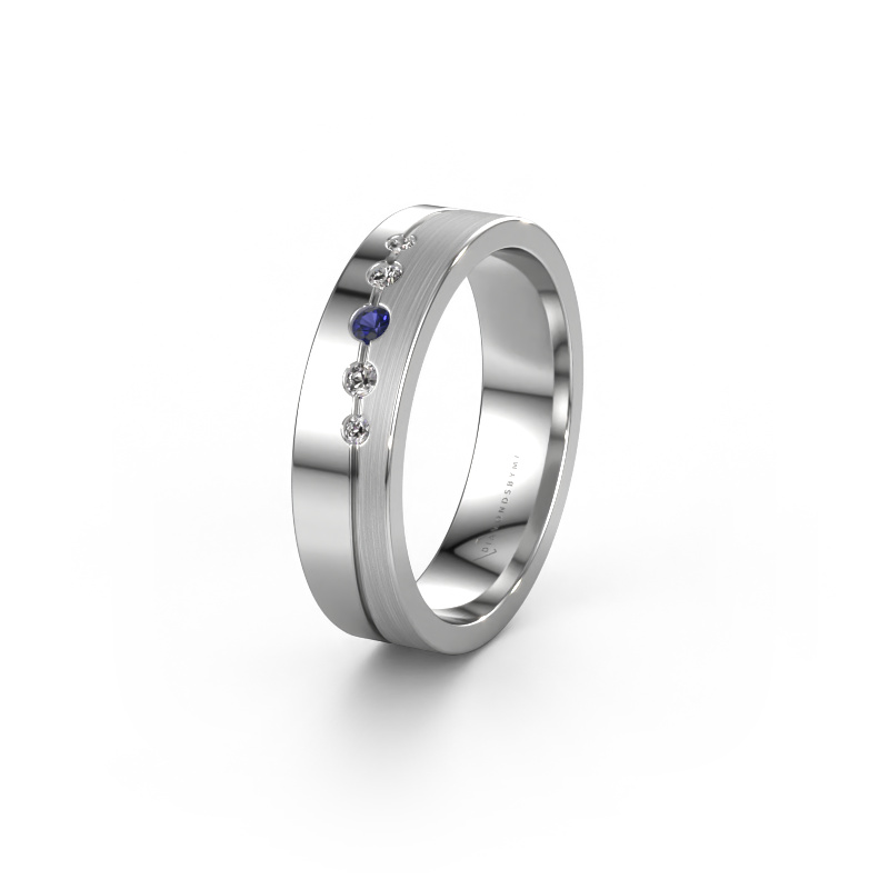 Image of Wedding ring WH0924L15APM 585 white gold ±0.20x0.07 in Sapphire