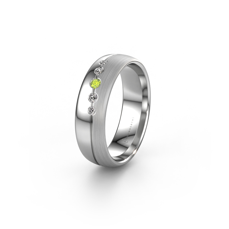 Bild von Ehering WH0925L36APM 585 Weißgold ±6x1.7 mm Peridot