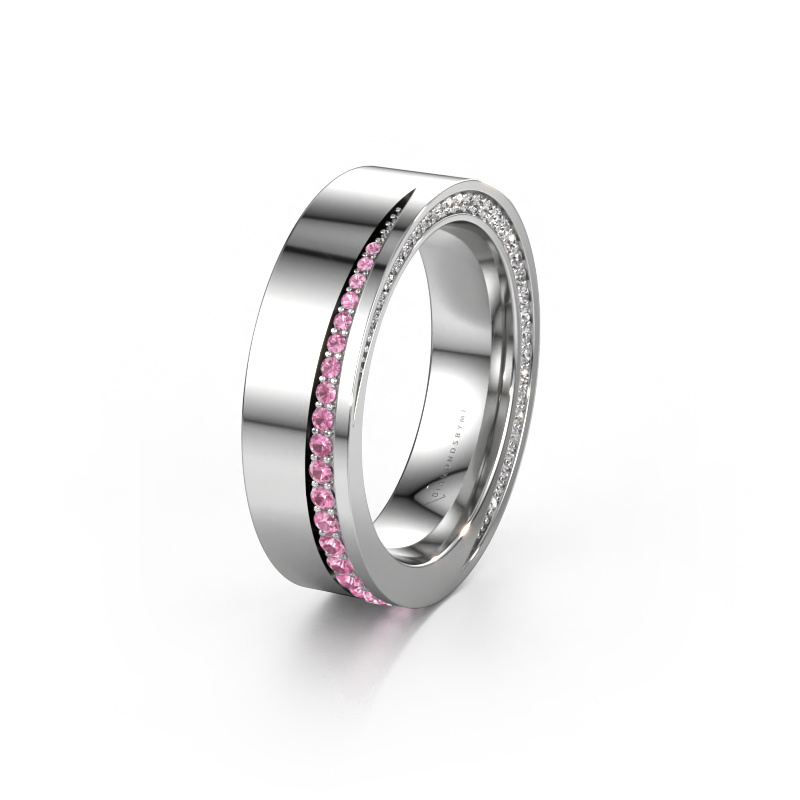 Image de Alliance WH1002L15DP 585 or blanc ±6x2.3 mm Saphir rose