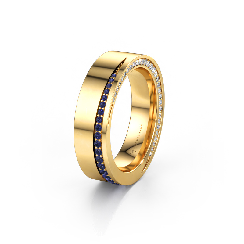 Immagine di Fede nuziale WH1002L15DP 585 oro ±6 x 2,3 mm Zaffiro