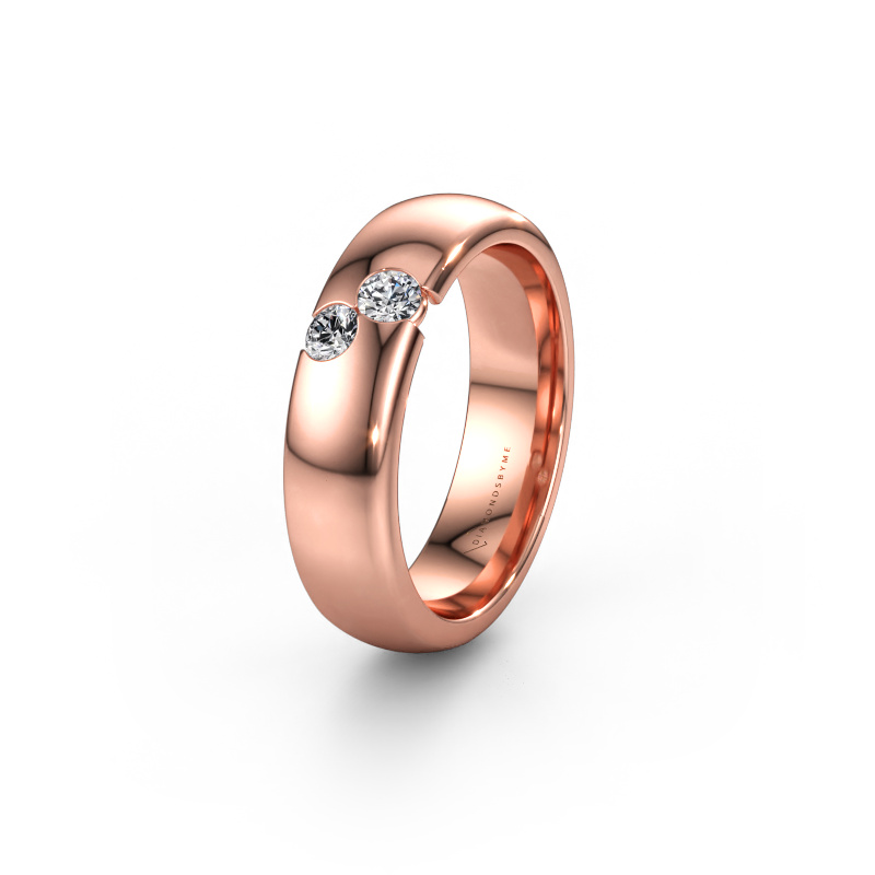 Immagine di Fede nuziale WH1003L26C 585 oro rosa ±6 x 2,2 mm Diamante