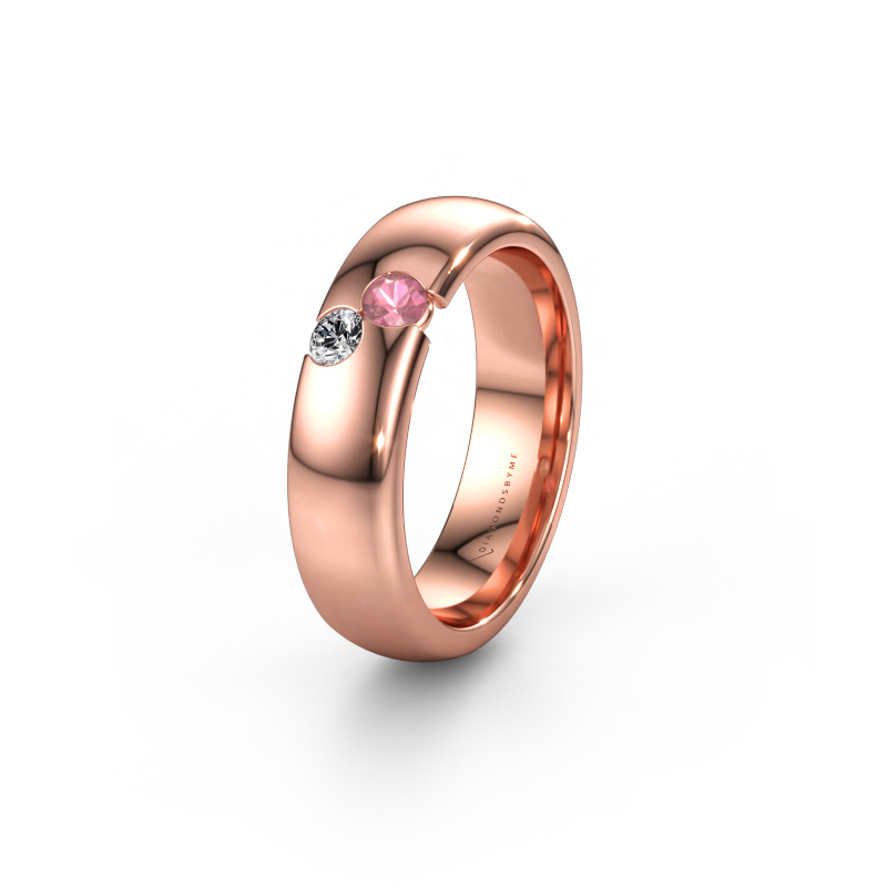 Immagine di Fede nuziale WH1003L26C 585 oro rosa ±6 x 2,2 mm Tormalina rosa