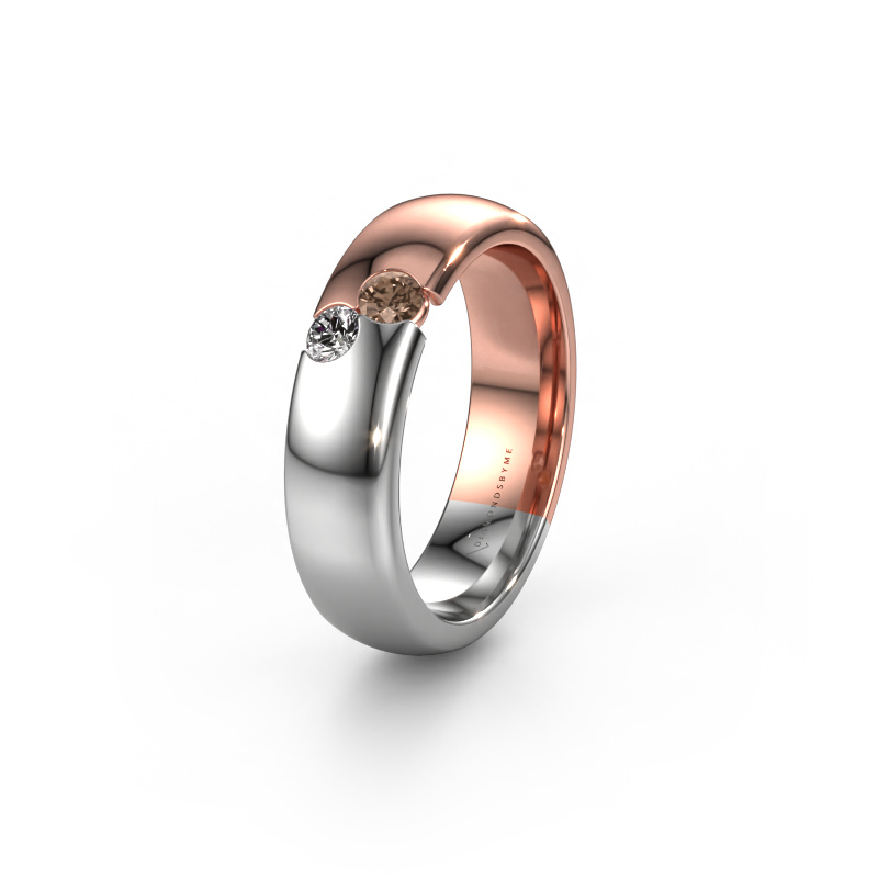 Bild von Ehering WH1003L26C 585 Roségold ±6x2.2 mm Braun Diamant