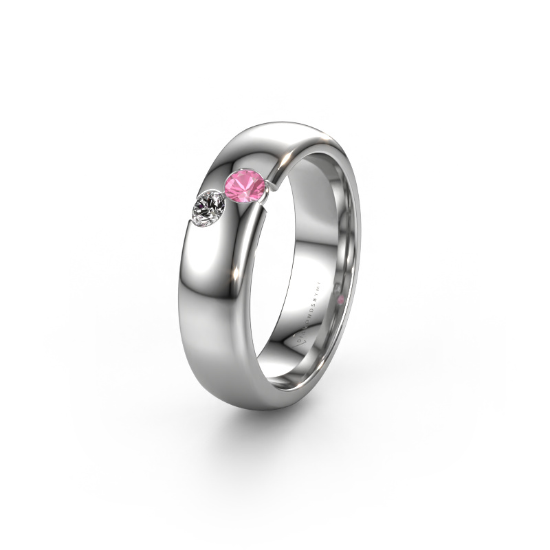 Bild von Ehering WH1003L26C 950 Platin ±6x2.2 mm Pink Saphir