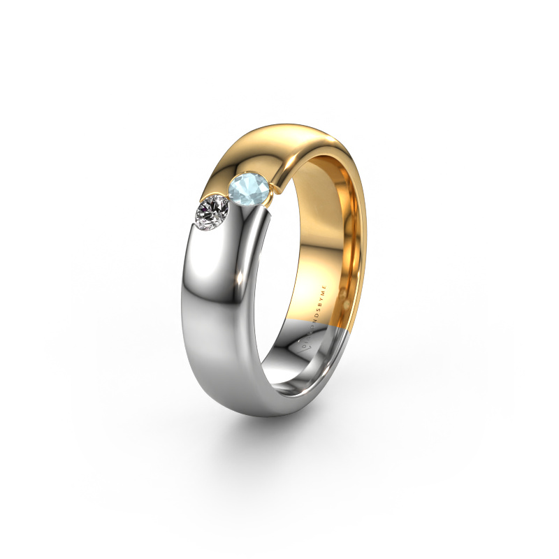 Bild von Ehering WH1003L26C 585 Gold ±6x2.2 mm Aquamarin