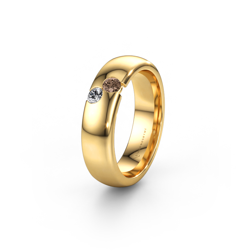 Immagine di Fede nuziale WH1003L26C 585 oro ±6 x 2,2 mm Diamante marrone