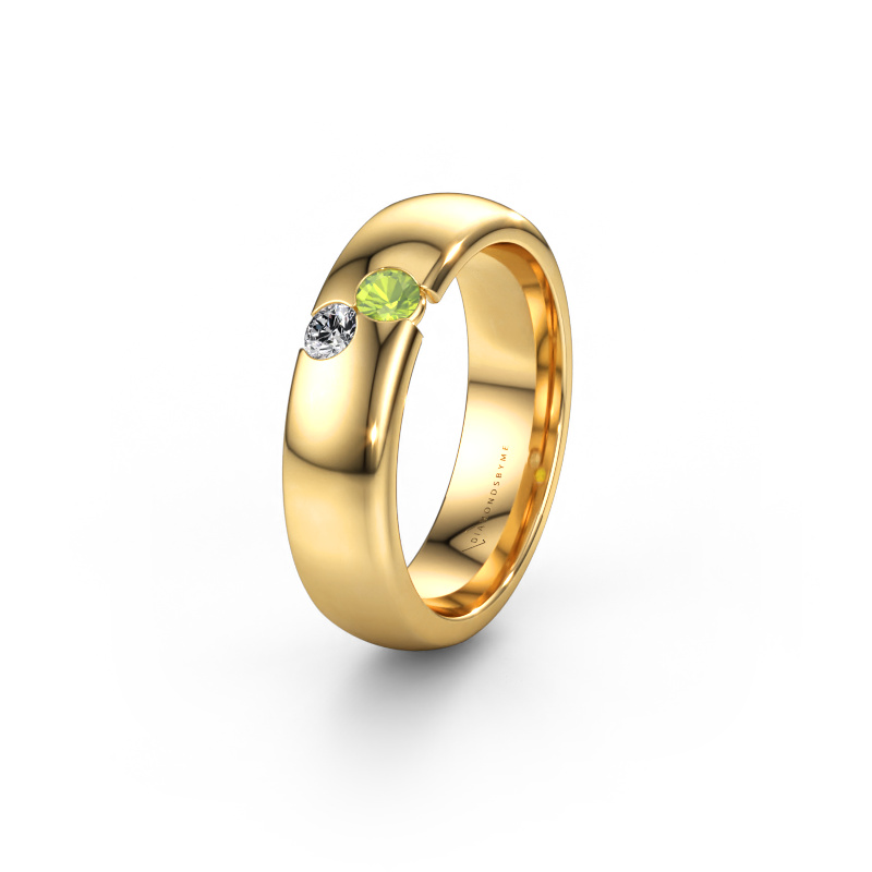Immagine di Fede nuziale WH1003L26C 585 oro ±6 x 2,2 mm Peridoto
