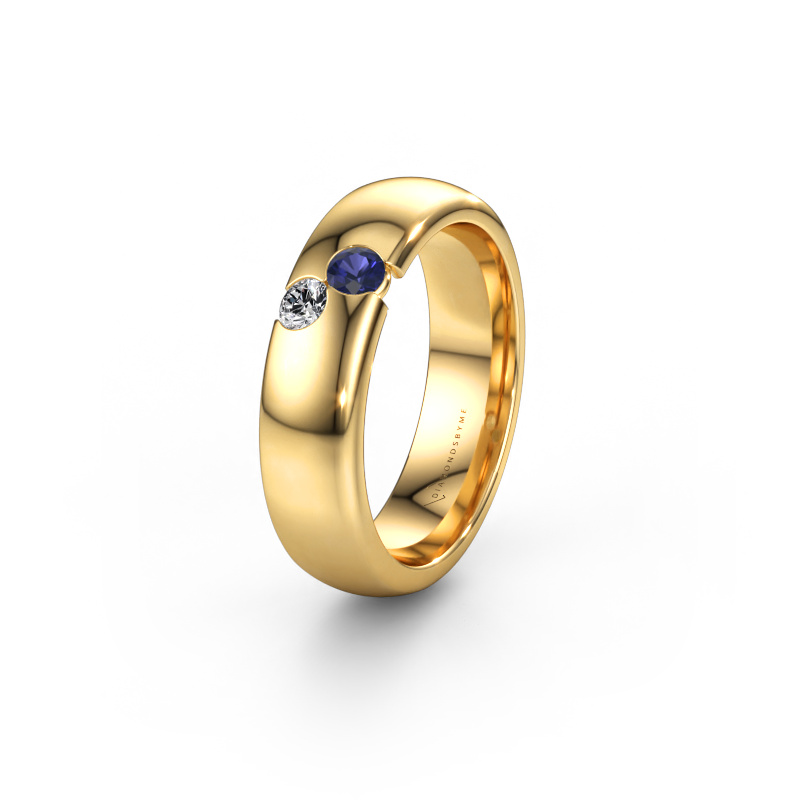 Bild av Vigselring WH1003L26C 585 gult guld ±6 x 2,2 mm Safir