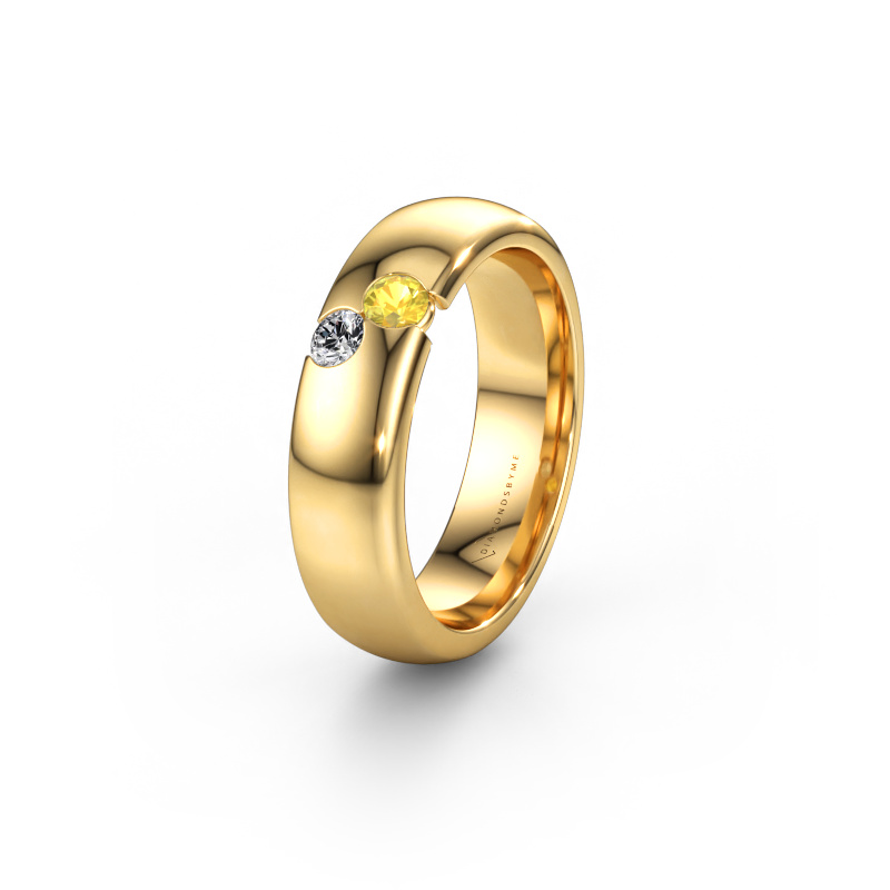 Immagine di Fede nuziale WH1003L26C 585 oro ±6 x 2,2 mm Zaffiro giallo