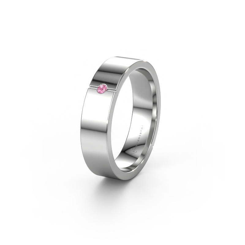 Image de Bague d'amitié WH1101L15AP 585 or blanc ±5x1.7 mm Saphir rose