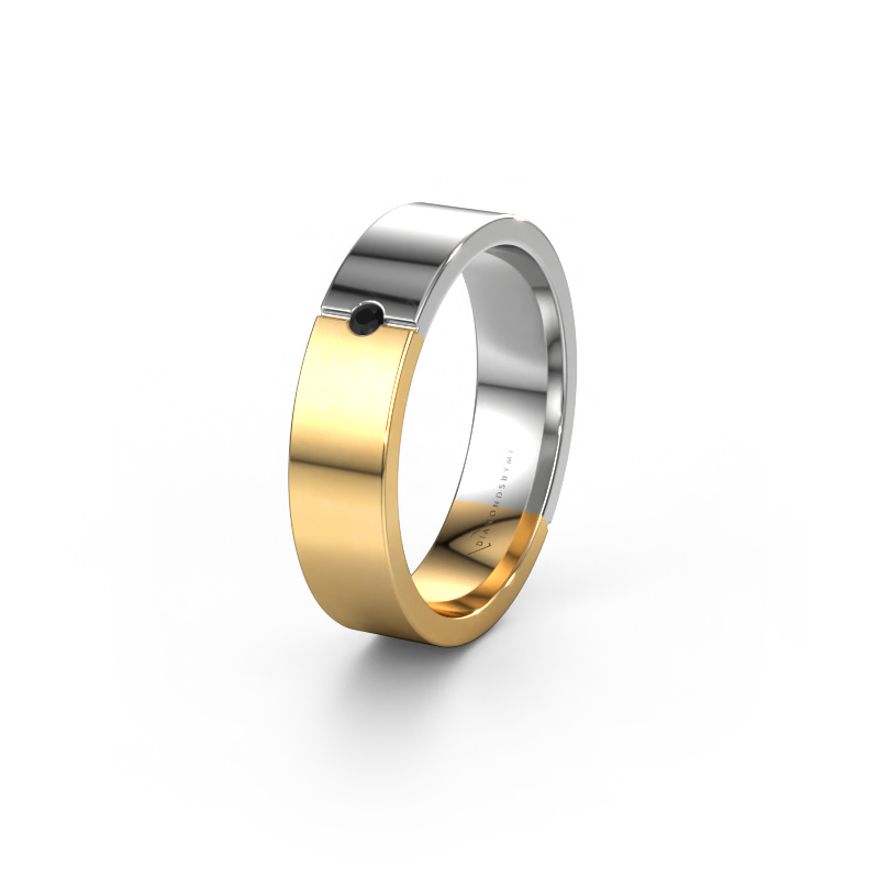 Image of Friendship ring WH1101L15AP 585 gold ±0.20x0.07 in Black diamond
