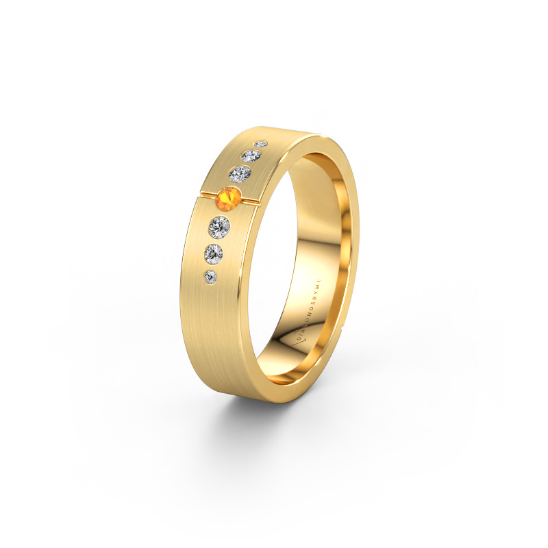 Immagine di Fede nuziale WH1101L15SAM 585 oro ±5 x 1,7 mm Citrino