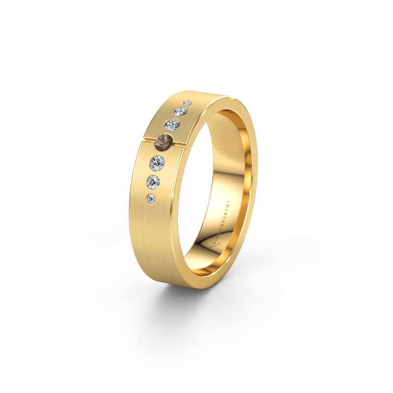 Bild av Vigselring WH1101L15SAM 585 gult guld ±5 x 1,7 mm Rökkvarts