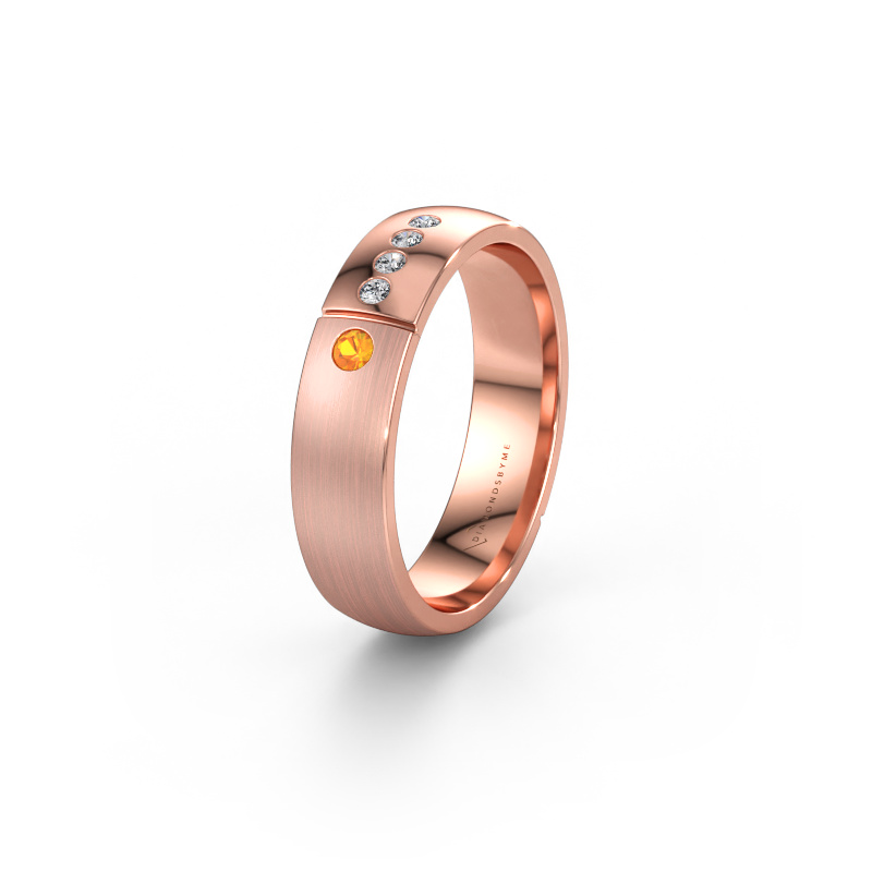 Immagine di Fede nuziale WH1101L25SAMP 585 oro rosa ±5 x 1,7 mm Citrino