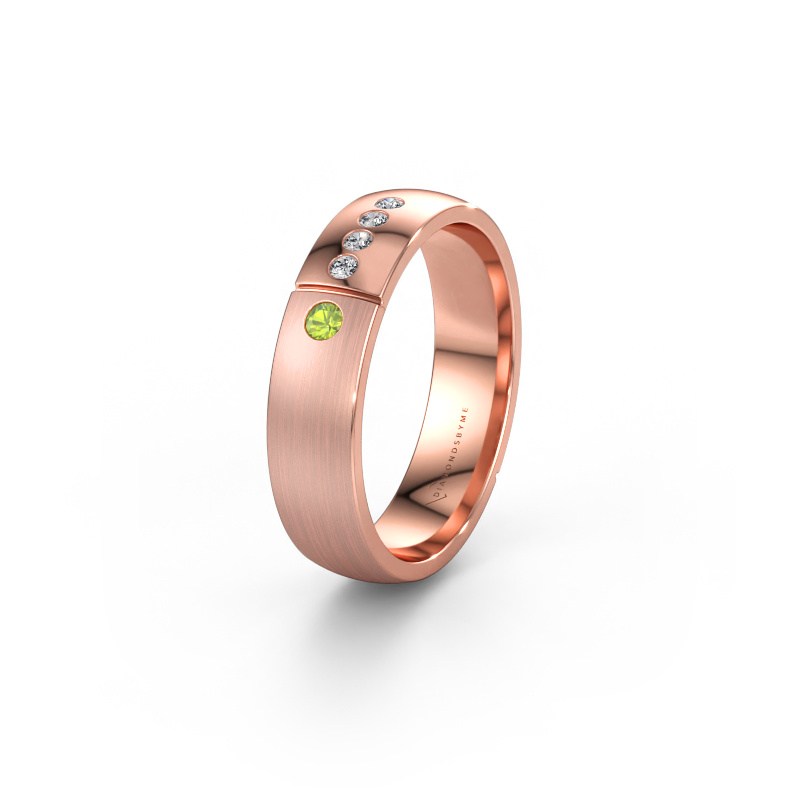 Bild av Vigselring WH1101L25SAMP 585 roséguld ±5 x 1,7 mm Peridot