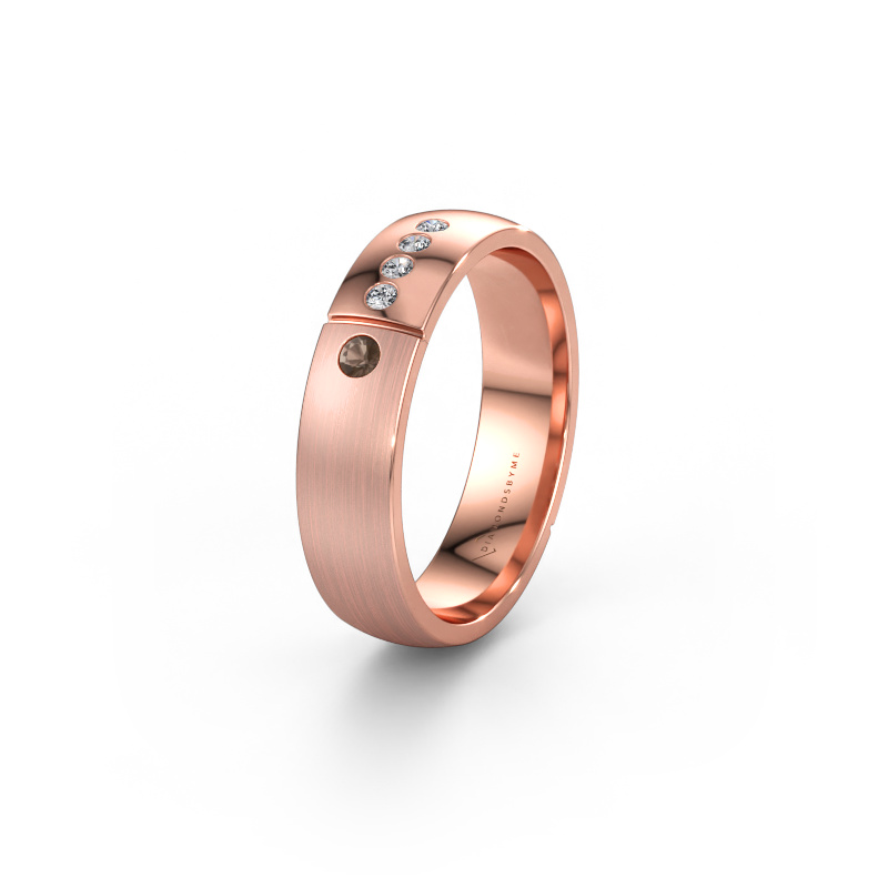 Bild av Vigselring WH1101L25SAMP 585 roséguld ±5 x 1,7 mm Rökkvarts