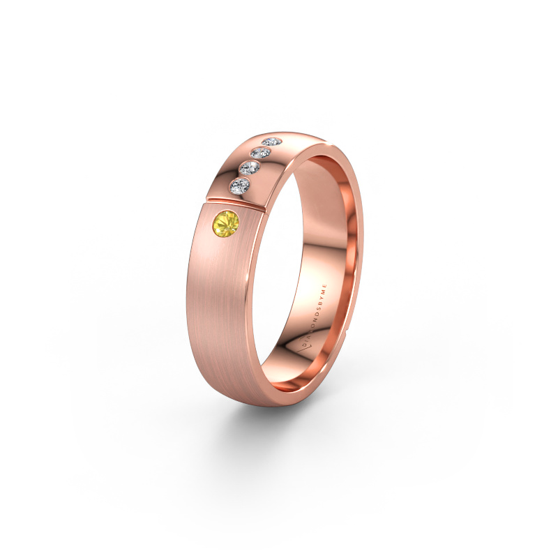 Immagine di Fede nuziale WH1101L25SAMP 585 oro rosa ±5 x 1,7 mm Zaffiro giallo