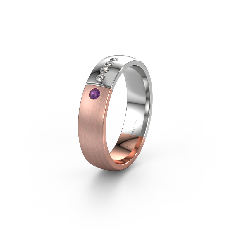 Bild von Ehering WH1101L25SAMP 585 Roségold ±5x1.7 mm Amethyst