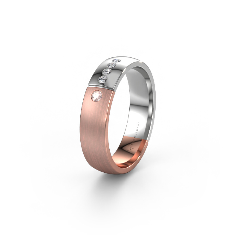Bild von Ehering WH1101L25SAMP 585 Roségold ±5x1.7 mm Morganit Champagner