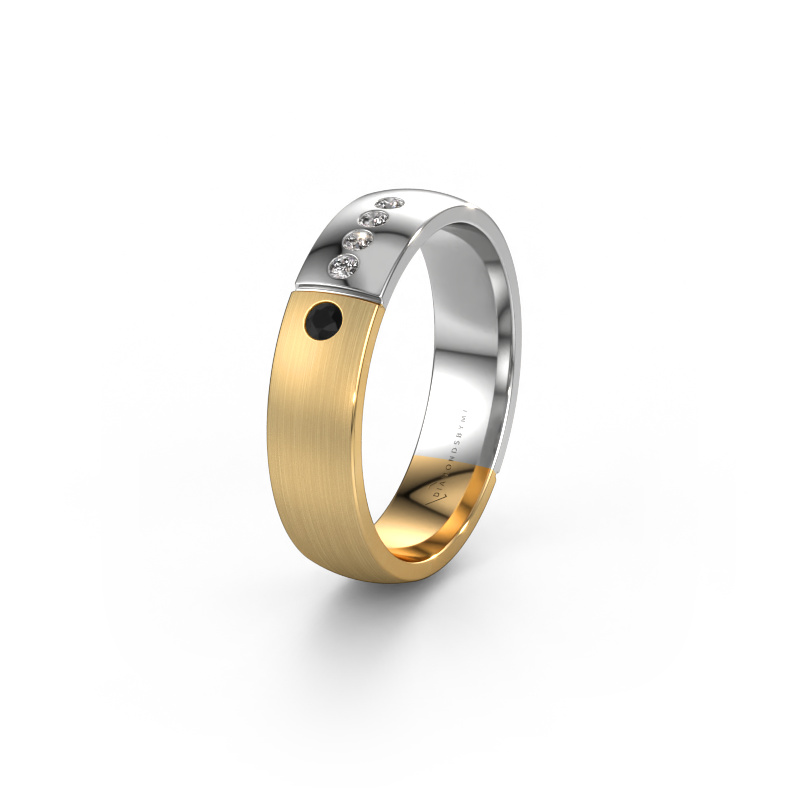 Bild von Ehering WH1101L25SAMP 585 Gold ±5x1.7 mm Schwarz Diamant