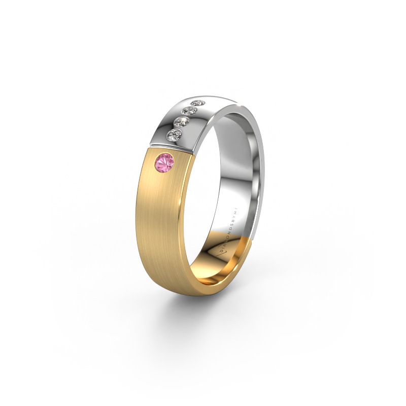 Bild von Ehering WH1101L25SAMP 585 Gold ±5x1.7 mm Pink Saphir