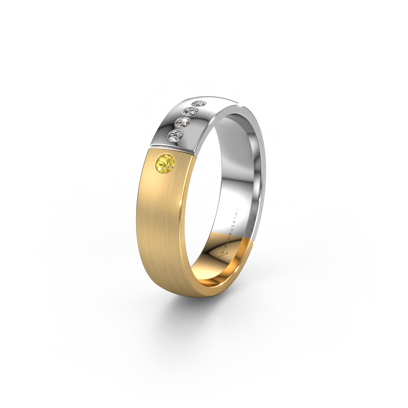 Image of Wedding ring WH1101L25SAMP 585 gold ±0.20x0.07 in Yellow sapphire