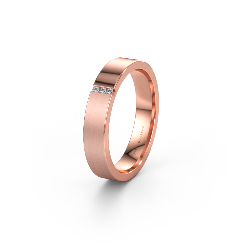 Immagine di Fede nuziale WH1103L14AMP 585 oro rosa ±4 x 1,7 mm Diamante