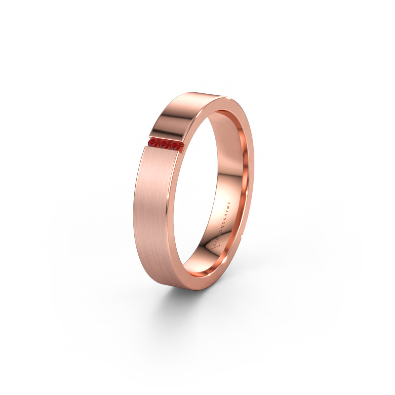Bild av Vigselring WH1103L14AMP 585 roséguld ±4 x 1,7 mm Rubin